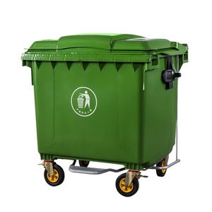 1100 Liter Industrieller Recycling-<span class=keywords><strong>Container</strong></span> Schwerlast-Außenmülltonne mit Rädern Großer Umweltfreundlicher Kunststoff-Abfallbehälter - Product Image 1