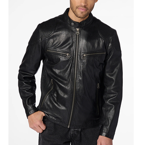 Coupe-vent d'automne et d'hiver le plus populaire veste en cuir pour hommes de qualité personnalisée veste en cuir fabriquée au Pakistan - Product Image 2