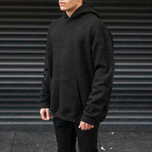 Sweat à capuche zippé en molleton 100% coton 500G épais, sans cordon, pour homme, grande taille, séchage rapide, respirant, impression personnalisée, hiver - Product Image 4