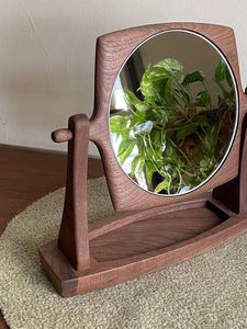 Home Unique Cadre de miroir rotatif en bois avec miroir de style royal pour salon de beauté Décoration de Noël - Product Image 6