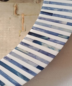 Espejo de pared con Incrustaciones de nácar redondeado de diseño intrincado, espejo de pared con incrustaciones de hueso hecho a mano indio más vendido - Product Image 4