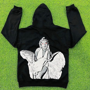 100% coton femmes sweats à capuche Offre Spéciale surdimensionné pull à capuche haute qualité personnalisé femmes imprimé grande taille sweats à capuche - Product Image 1