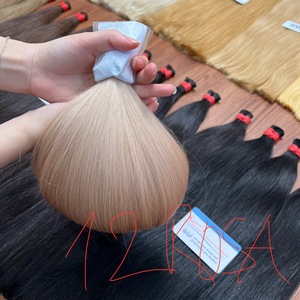 Cheveux Humains Remy Vierge Vietnamiens Premium les Plus Vendus, Lisses/Ondulés Naturels, Super Double Drawn, en Vrac, Double Trame Faite à la Machine, 100g, Sans Traitement - Product Image 5