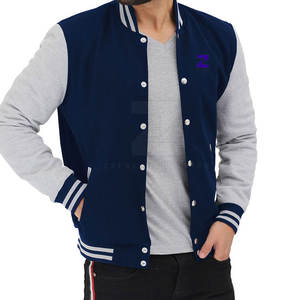 Veste de survêtement pour homme en coton 100% de haute qualité, col montant, logo sur le devant, écologique, respirante, personnalisée, OEM - Product Image 4