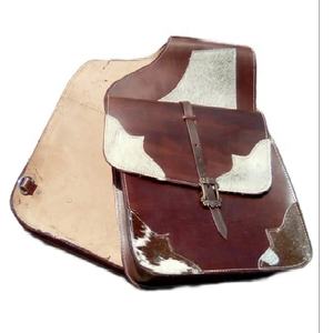 Sac de selle en cuir véritable de peau de vache occidentale de haute qualité usiné à la main pliable multifonctionnel Design spacieux respirant - Product Image 1