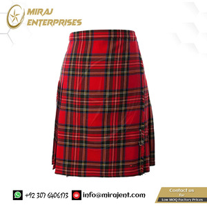 Falda escocesa de tartán tradicional a precio mayorista Falda hasta la rodilla para mujer Pure 12oz Royal Stewart Tartan Size - Product Image 5
