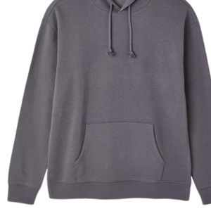 Sudadera con capucha de gran tamaño gris oscuro Unisex jersey de lana gruesa sudadera Lisa ropa de calle Casual suelta ajuste invierno cálido con capucha venta superior - Product Image 5