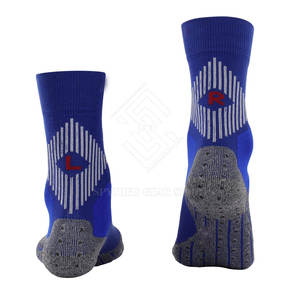 Chaussettes de sport fines d'hiver de couleur personnalisée, de haute qualité, écologiques, respirantes, avec logo sur le revers, hauteur genou, en laine/nylon, pour le football, en gros - Product Image 2