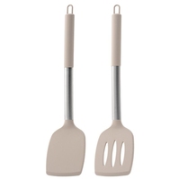 Silicone handgreep duurzame, uit één stuk bestaande spatel/tang voor het bakken van biefstuk, vis en eieren, keukengerei, voedselveilig, vaatwasmachinebestendig, hoogwaardig.