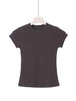 T-shirts Streetwear Oversize Personnalisés de Haute Qualité pour Femmes – Col Uni, Mélange Spandex Élastique et Respirant, Tendance Mode
