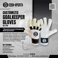 Gants de gardien de but professionnels CS respirants et réglables pour l'extérieur, paume en latex blanc, dos en silicone 3D injecté noir