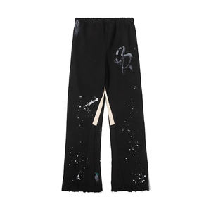 Pantalones Deportivos Casuales de Pierna Ancha para Hombre con Logotipo Personalizado Directo de Fábrica, Pantalones de Felpa de Algodón con Pierna Ancha - Product Image 6