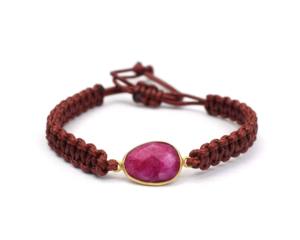 Handmade Design Natural Gemstone With 18K Gold Plated Adjustable Design Fashionable Gift for Her Thread <b>Bracelet</b> - Product Image 6