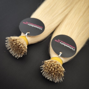 Cabello humano virgen Remy vietnamita de muy alta calidad I/Flat/U/V/Nano-Link/Micro punta sedosa recta fuerte - Product Image 4