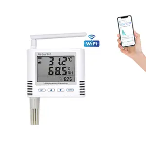 Sensor de monitoramento de temperatura ambiente de umidade USB WIFI Ethernet Modbus com aplicativos móveis