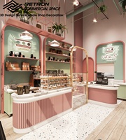 Café personnalisé de haute qualité vitrine à chocolat boulangerie Dessert magasin meubles Design d'intérieur comptoir de café