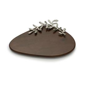 Bandeja DE SERVICIO DE Metal hecha a mano escultural moderna, plato de aperitivos de fruta ovalado ecológico pulido de lujo para mesa de comedor, decoración del hogar - Product Image 1