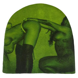 Chapeaux d'hiver chauds pour hommes, impression par sublimation personnalisée pour femmes, bonnet en tricot à revers, impression numérique, bonnet de style urbain 100% coton - Product Image 1