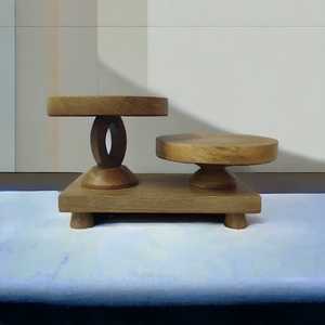 ขาตั้งเค้กไม้มะม่วงโบราณขนาดกลางที่แกะสลักด้วยมือเป็นมิตรกับสิ่งแวดล้อมสำหรับวางโชว์ขนมหวานในงานแต่งงานอุปกรณ์ทำเค้กร้านอาหาร - Product Image 2