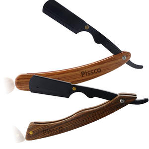 Rasoir de barbier avec lames, rasoir professionnel à bord droit pour la coupe de la barbe, rasoir pour hommes, 1 pièce - Product Image 6