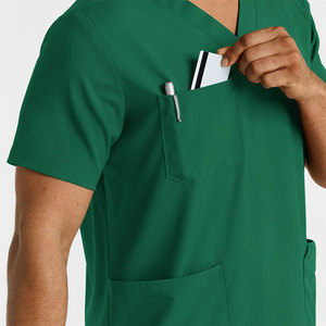 Uniforme de exfoliación de Color sólido 2025, ropa de Hospital, nueva moda, uniforme de exfoliación cómodo para hombres para adultos - Product Image 5