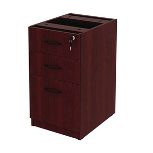 Alera ALEVA532822MY Pedestal serie Valencia de 15,63 pulgadas. X 20.5 Pulgadas X 28.5 Pulgadas Madera de caoba con caja archivadora con cerradura - Product Image 2