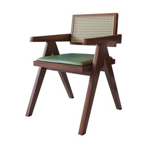 Nuevo diseño, Banco de comedor largo, sofá, asiento de Banco de cuero de ratán de madera para restaurante y cafetería - Product Image 6