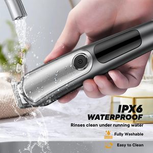 Tondeuse de toilettage tout-en-un sans fil rechargeable pour homme, rasoir électrique étanche pour nez, oreilles, visage et barbe, alimenté par batterie - Product Image 4