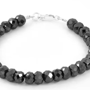 Pulsera de diamantes de moissanita negra Pulsera de diamantes sueltos Pulsera personalizada de 8 MM Regalo para ella - Product Image 1