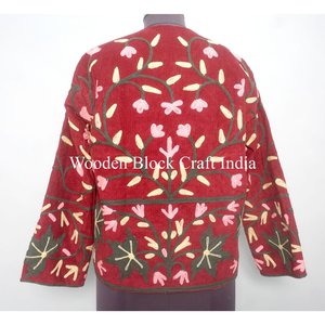<b>Women's</b> Casual Finished Floral Button Embroidery cotrise Quilted <b>Jacket</b> Handmade Eco-Friendly <b>Short</b> Beach-Inspired Winter <b>jacket</b> - Product Image 5