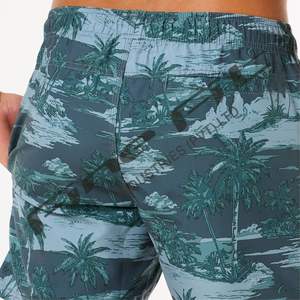 Short de surf en polyester à séchage rapide pour hommes, vêtements de plage décontractés confortables avec motif solide, léger, expédition rapide - Product Image 6