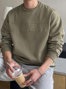 Sweat-shirt pull-over personnalisable pour homme avec logo en relief Style tendance hivernal avec bande élastique - Product Image 5