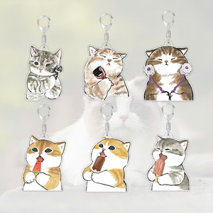 Adorable Anime <b>Cat</b> Shaped Keychain Toys Cute Mica Creative Designs Keychains Accessories - Product Image 2