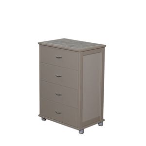 High Quality Solid Beech Wood Utility Cart with Heavy Drawer Set <b>Plastic</b> <b>Wheels</b> Iron Handles Modern Homes MASLEGNO Model MAS378 - Product Image 2