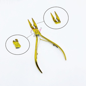 Alicate para extensiones de cabello de acero inoxidable respetuoso con el medio ambiente de Nomex International, presión de cuentas, logotipo personalizado, belleza privada, cuidado Personal - Product Image 1