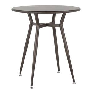 Clara Round Dinette Table ou Clara Round Antique Metal Dinette Table est une table ronde avec un cadre en métal et trois pieds - Product Image 4