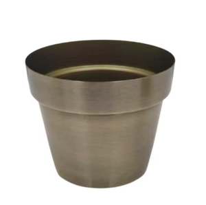 Pot de fleurs et jardinière de taille standard pour la décoration de jardin, pots faits à la main, article très vendu, jardinière ronde en fer, couleur nickel argenté - Product Image 5