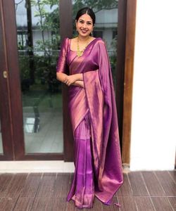 Magnífico <span class=keywords><strong>Saree</strong></span> Banarasi con borde Zari y detalles impresos para bodas y recepciones