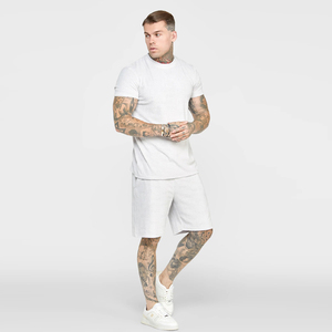 Chándal personalizado de verano para hombre, conjuntos cortos de algodón 100%, camiseta para hombre + Pantalones cortos, novedad de verano de 2 piezas, conjunto de chándal deportivo - Product Image 3