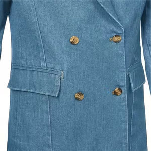 Veste en jean bleu personnalisée de style vintage pour hommes de haute qualité 100% coton tricoté à l'acide saison d'hiver - Product Image 4