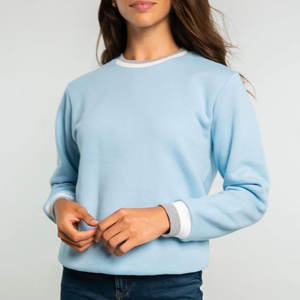 Producto de alta demanda, traje de moda, sudadera para mujer, sudadera básica de algodón mezclado, salida de fábrica, sudadera de peso medio para mujer - Product Image 2