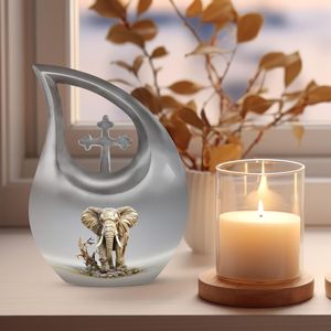 Elefante Metal Urna para Cenizas Mujeres Cremación Urnas para Cenizas Humanas Mini Urnas Adulto Hombre Pequeño para Cenizas Humanas Tamaño Personalizado - Product Image 3