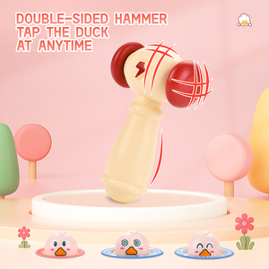 Marteaux interactifs pour bébé battant un hamster jeu de bureau 2 enfants joueurs amusement dessin animé frapper une taupe jeu jouet avec effet sonore - Product Image 4
