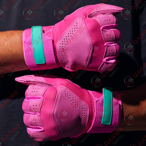 Gants de frappeur de baseball antidérapants durables les plus vendus pour les jeunes unisexes adultes gants en cuir de vachette à longue sangle réglable - Product Image 4