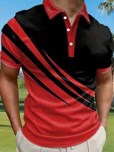 Polo de Golf y Tenis de Manga Corta para Hombre, Camisa con Logotipo Personalizado, Transpirable, Secado Rápido, Sublimación, Patrón Impreso - Product Image 4