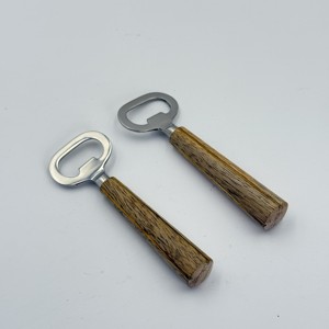 Meilleures ventes d'ouvre-bouteilles en acier inoxydable, ouvre-bouteilles pour boissons gazeuses, ouvre-bouteilles à manivelle en bois pour la maison, ouvre-bouteilles manuel - Product Image 4