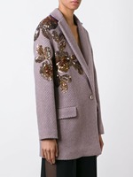 Veste en jean bleu de luxe de haute qualité à broderies et strass pour femmes grandes tailles avec perles pour mariage