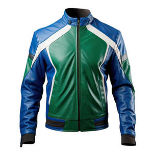 Chaqueta de Cuero Premium para Hombre al por Mayor, Prenda Exterior de Cuero Genuino, Forro de Algodón con Logotipo Frontal, Estilo Motociclista - Product Image 5