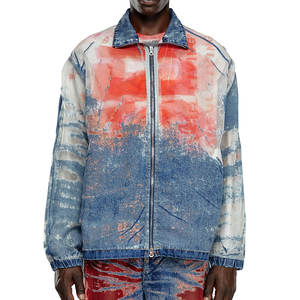 Chaqueta Vaquera de Invierno para Hombre, Diseño Personalizado, Cuello Alto, Azul y Rojo, Calidad Premium, con Logotipo Personalizado, Impresión por Sublimación - Product Image 3