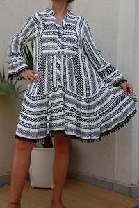 ชุดเดรสสั้นแฟชั่นสำหรับผู้หญิงชุดเดรสผ้าทอคอวีสำหรับปาร์ตี้ฤดูร้อนฤดูร้อน - Product Image 3